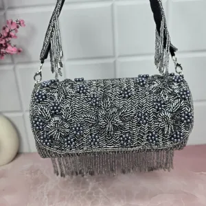 Embroidered Flap Bag