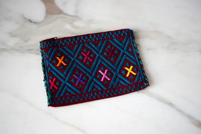 Embroidered Mexican Coin Purse - handmade in Chiapas