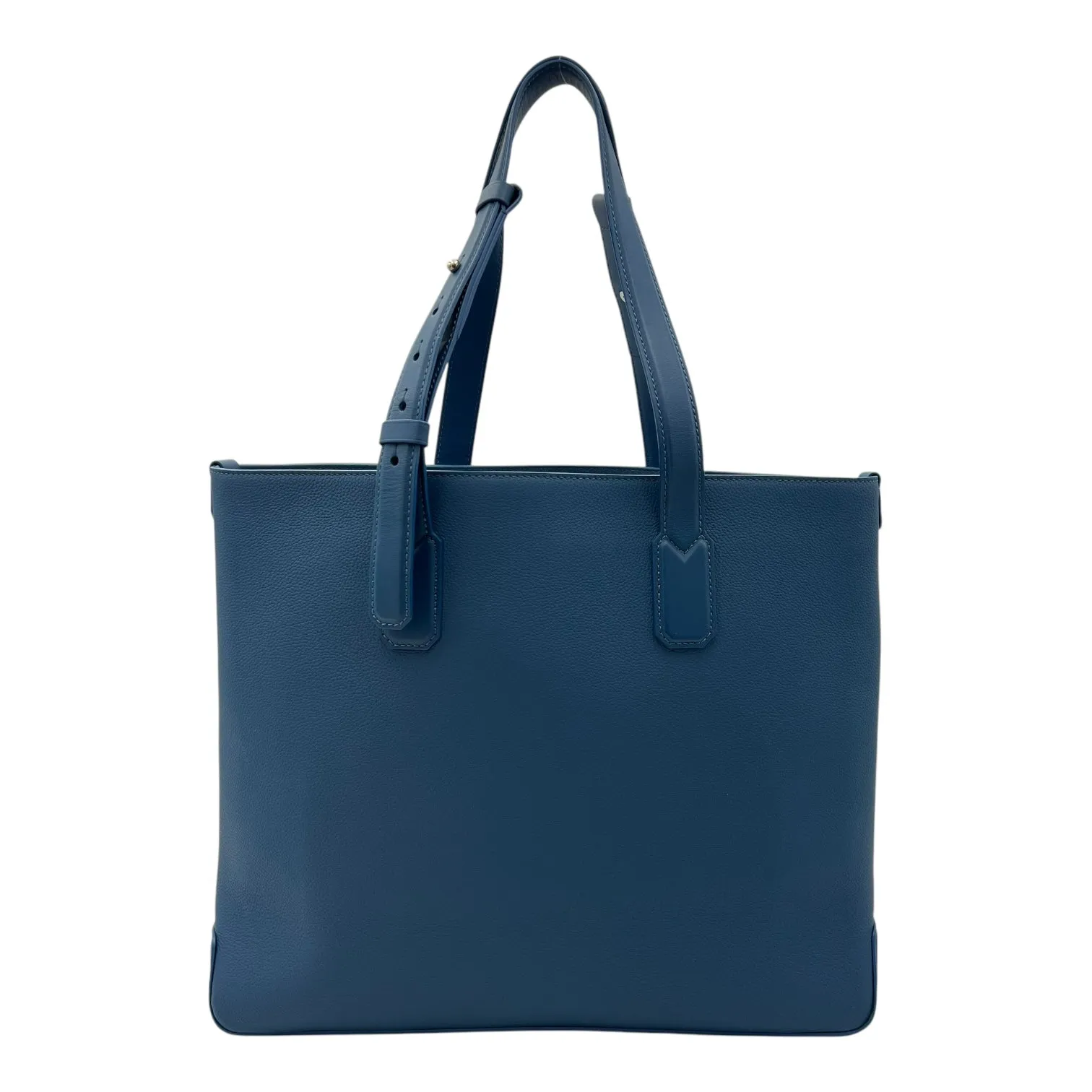 Fastline Tote Bag Blue in Taurillon Leather, Lacquered Metal hardware