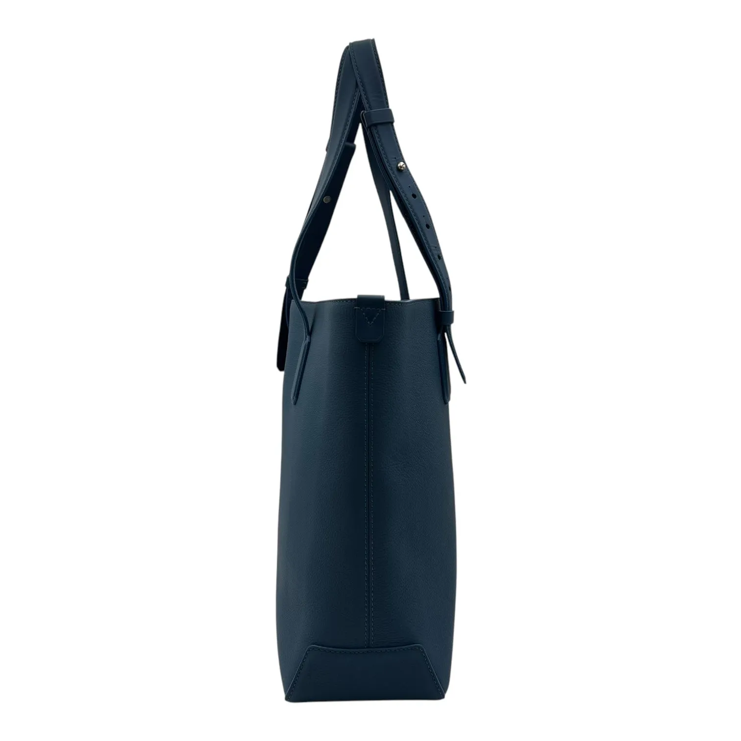 Fastline Tote Bag Blue in Taurillon Leather, Lacquered Metal hardware