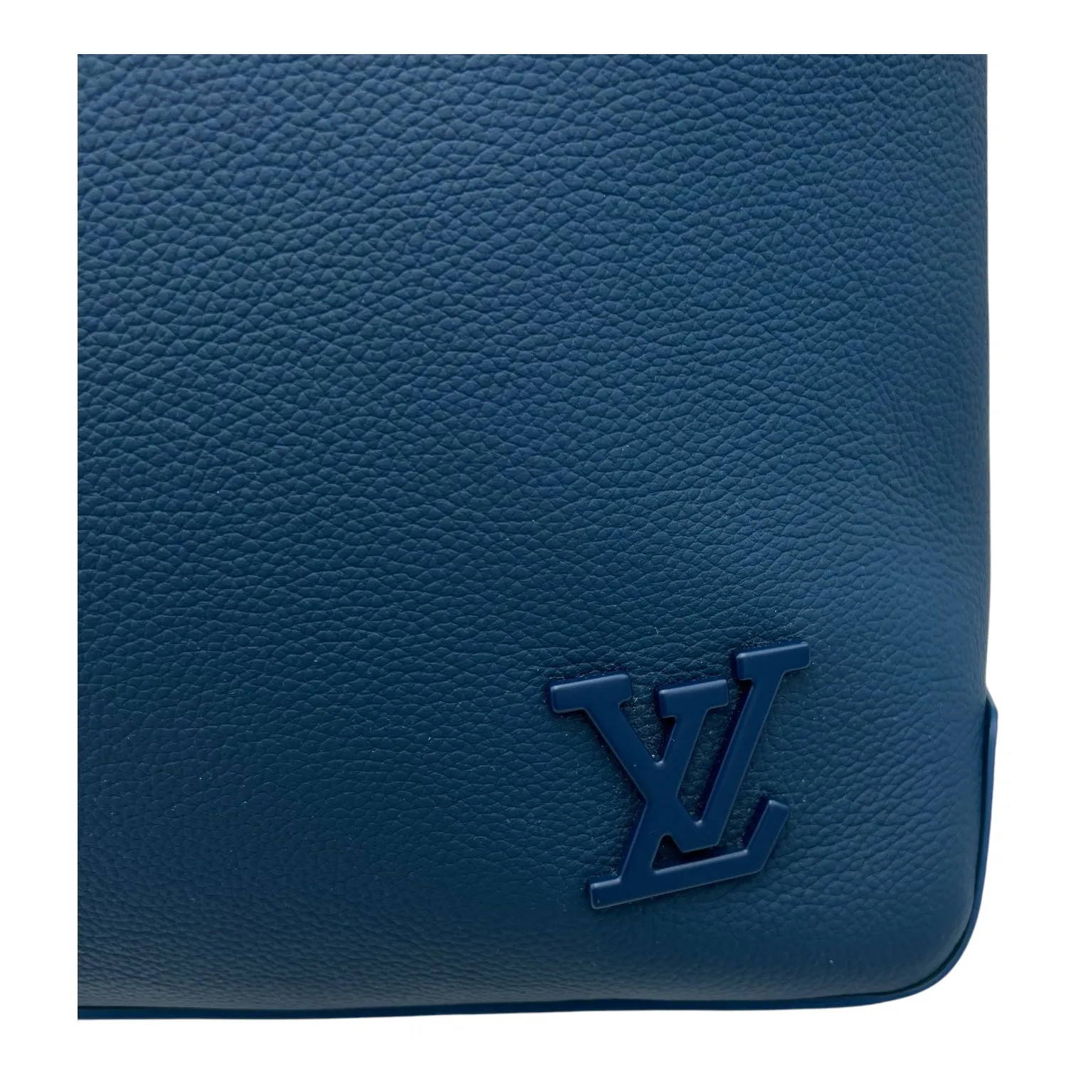Fastline Tote Bag Blue in Taurillon Leather, Lacquered Metal hardware