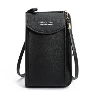 Female Letter Printed Smartphone Pochette Crossbody Bags