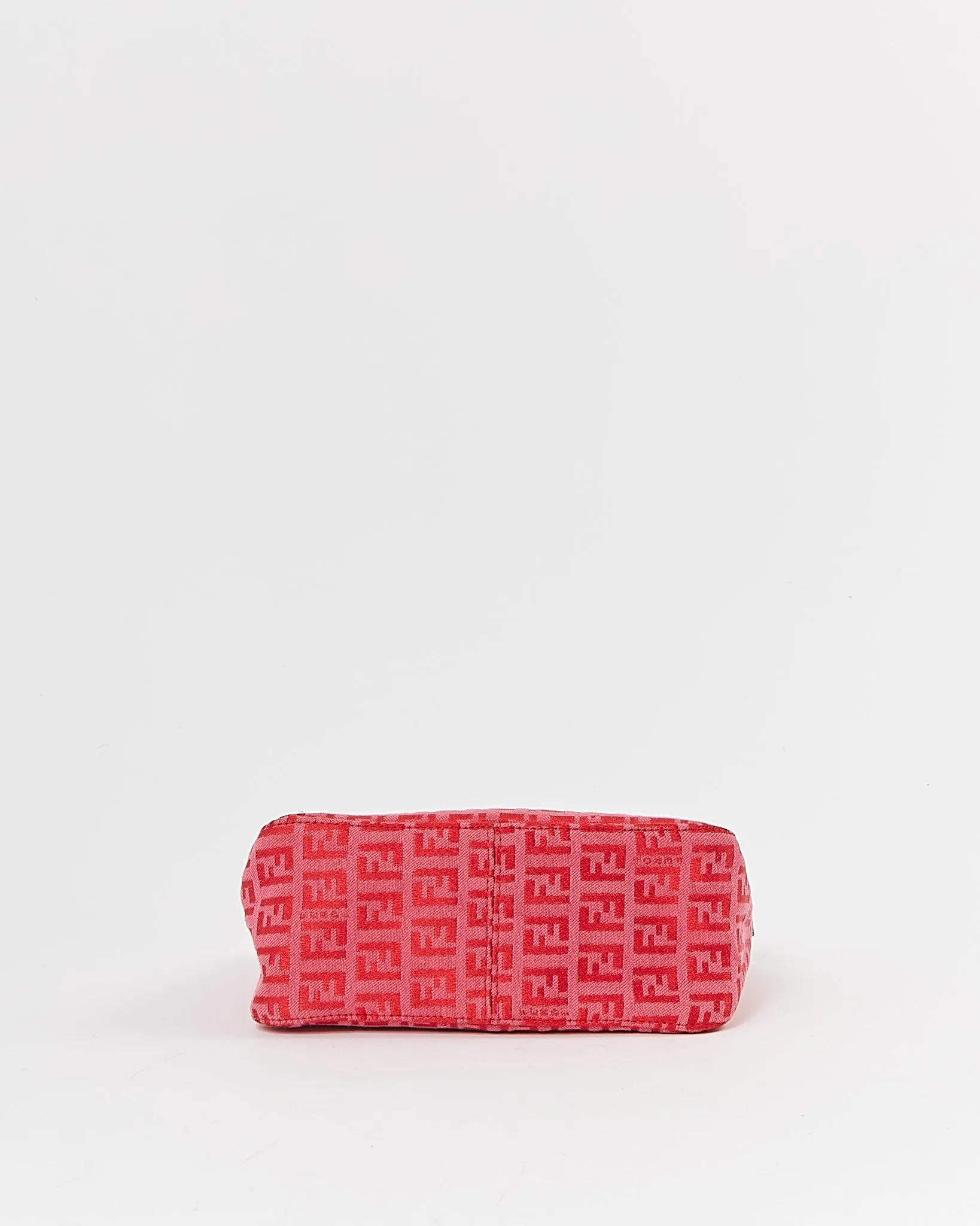 Fend Red/Pink Zucchino Canvas Pochette Bag
