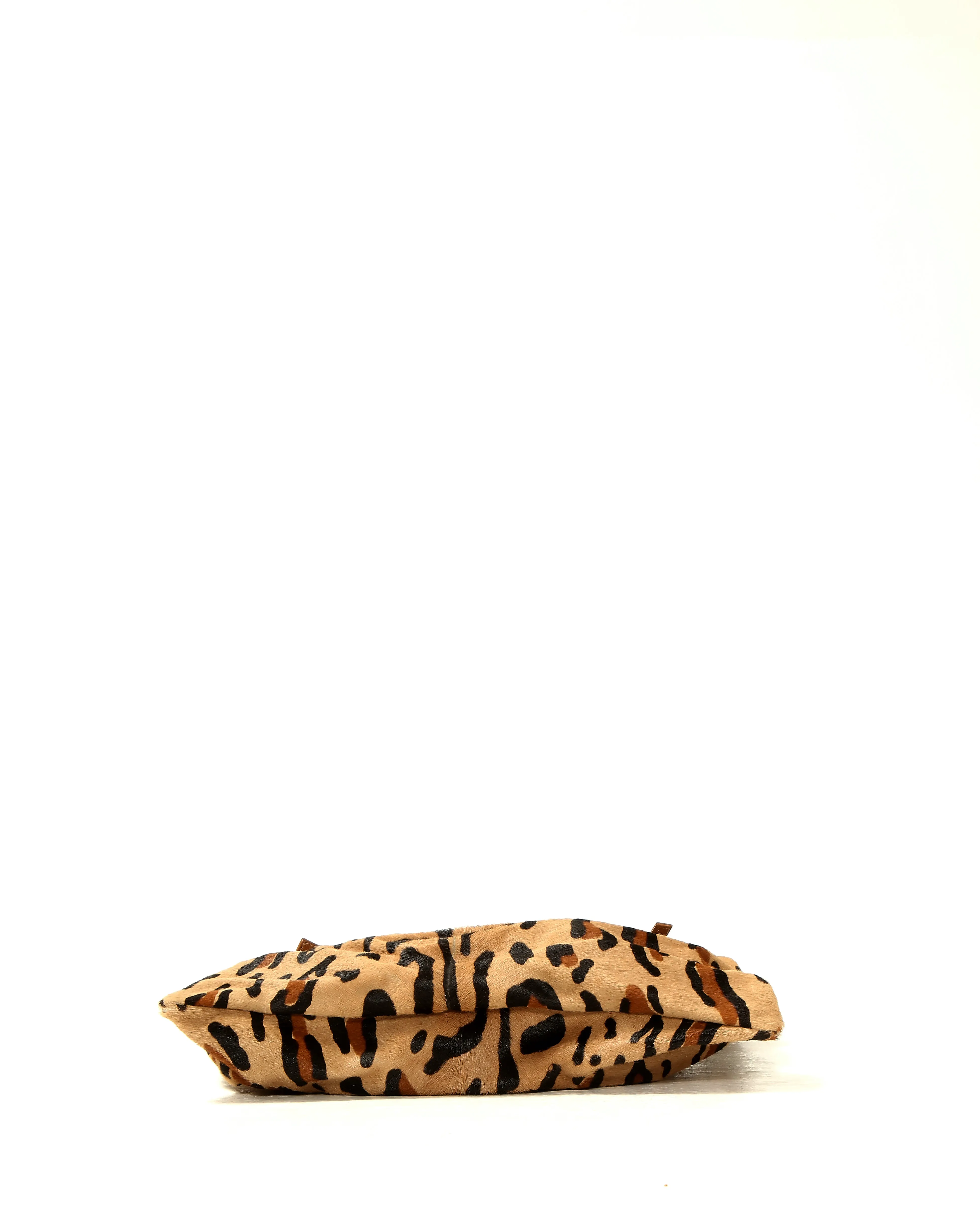 Fendi Brown Cheetah Print Pony Hair Tote Bag