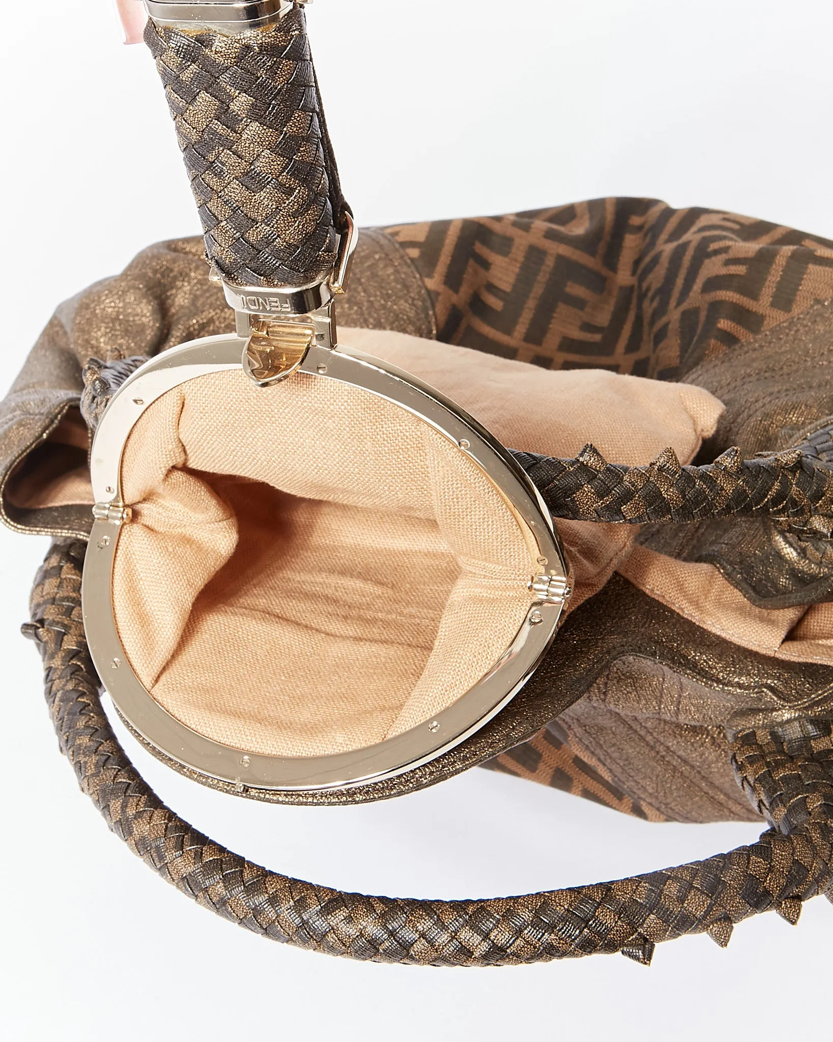 Fendi Brown Zucca Print Canvas Spy Bag