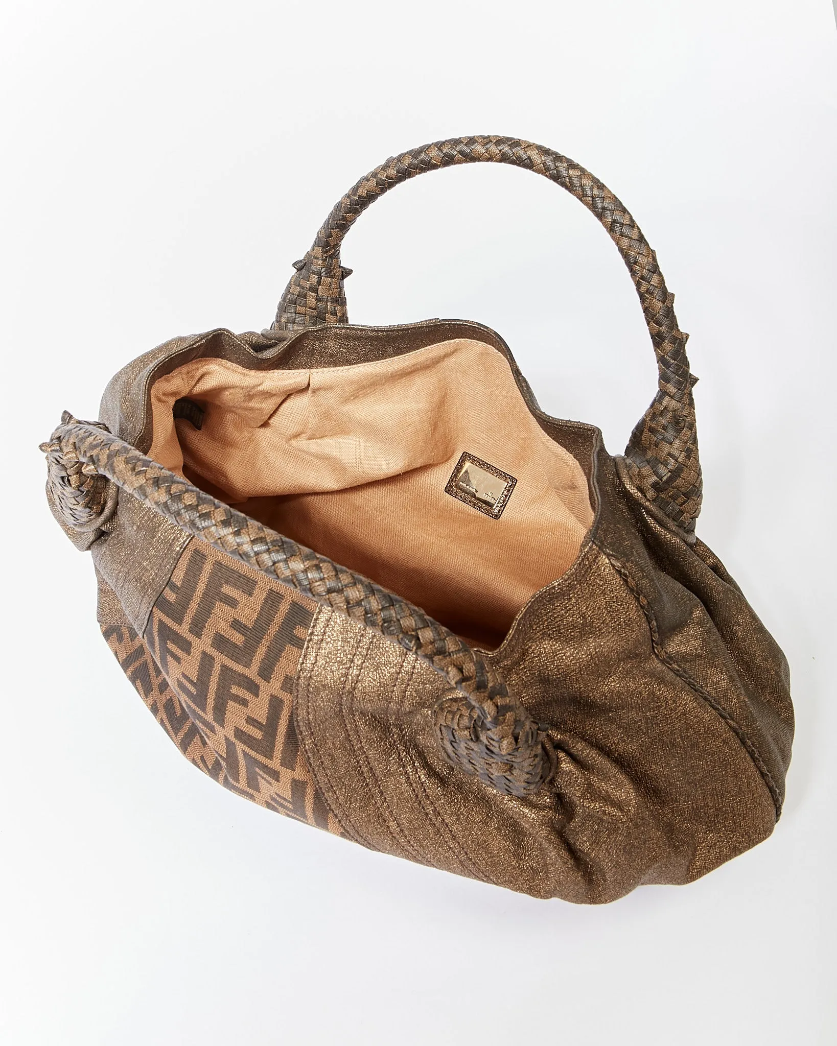 Fendi Brown Zucca Print Canvas Spy Bag