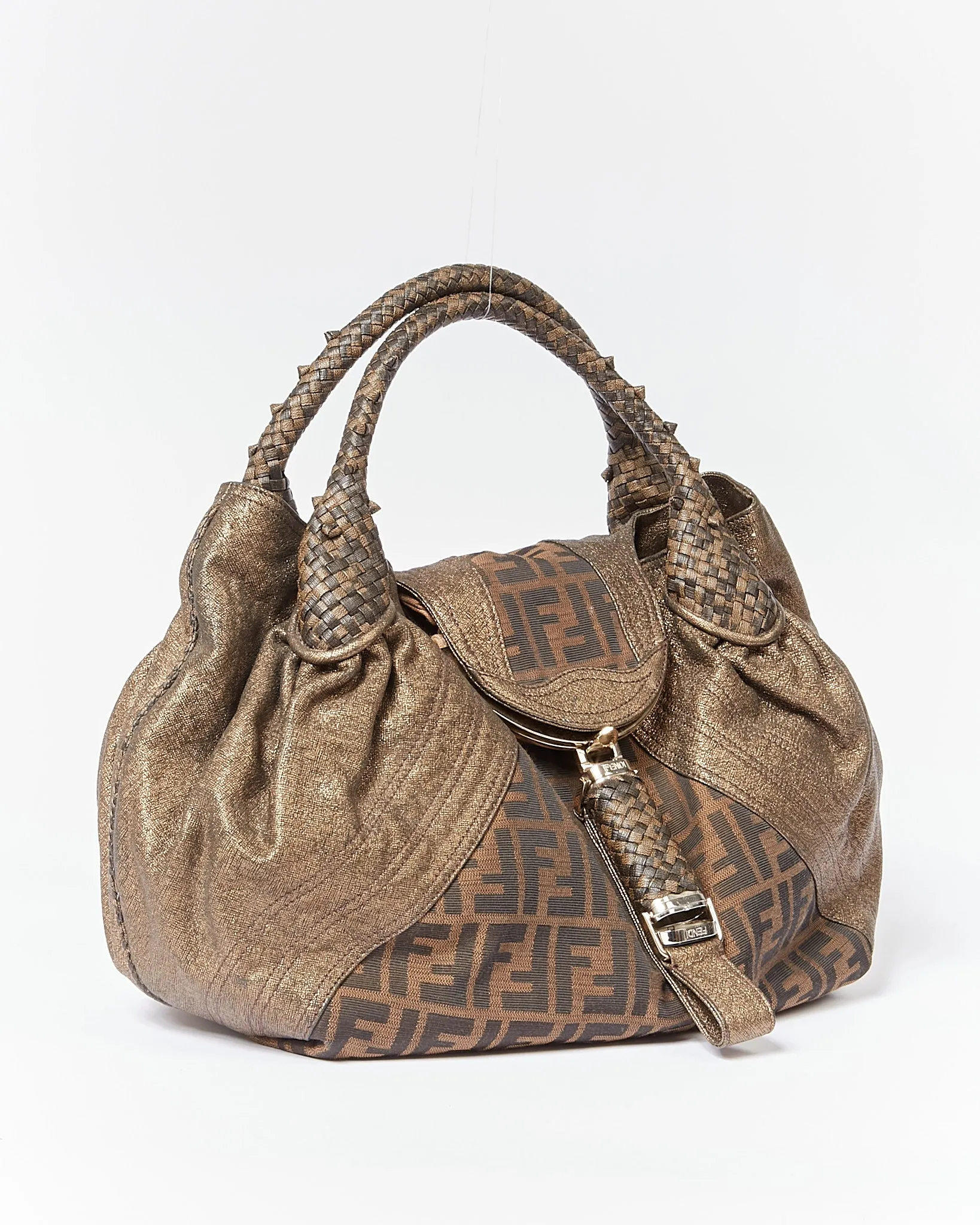 Fendi Brown Zucca Print Canvas Spy Bag