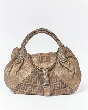 Fendi Brown Zucca Print Canvas Spy Bag