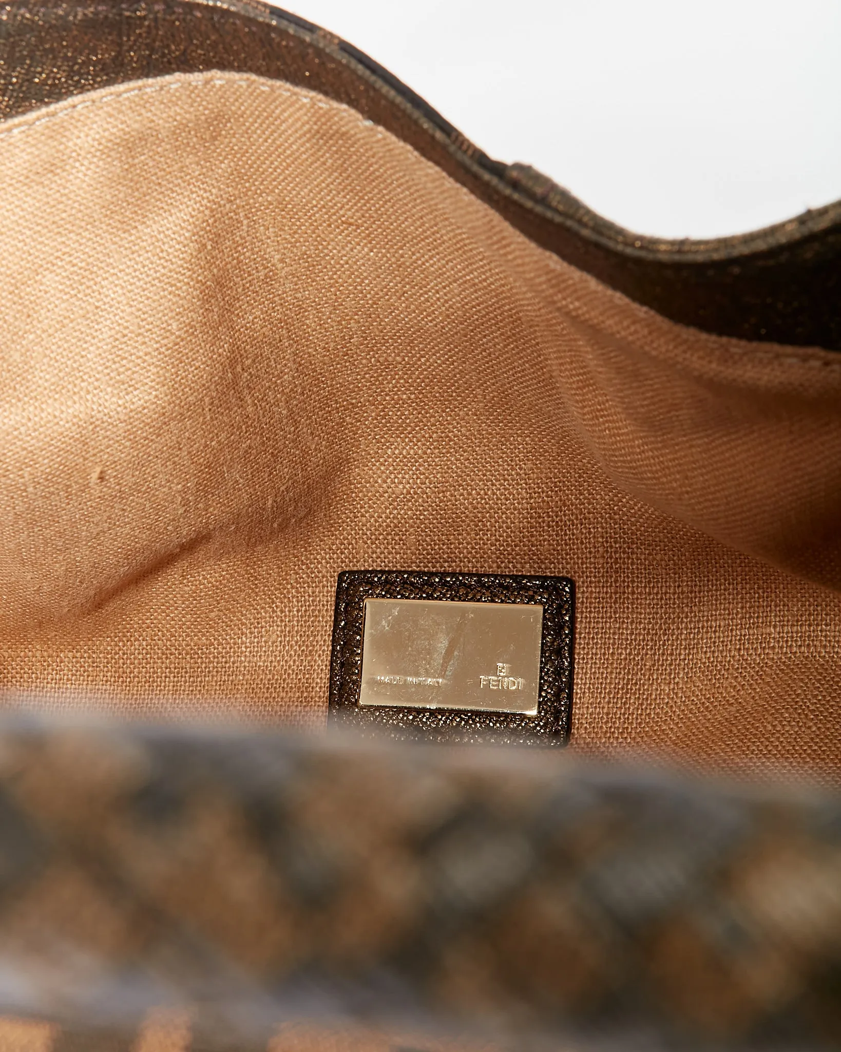 Fendi Brown Zucca Print Canvas Spy Bag