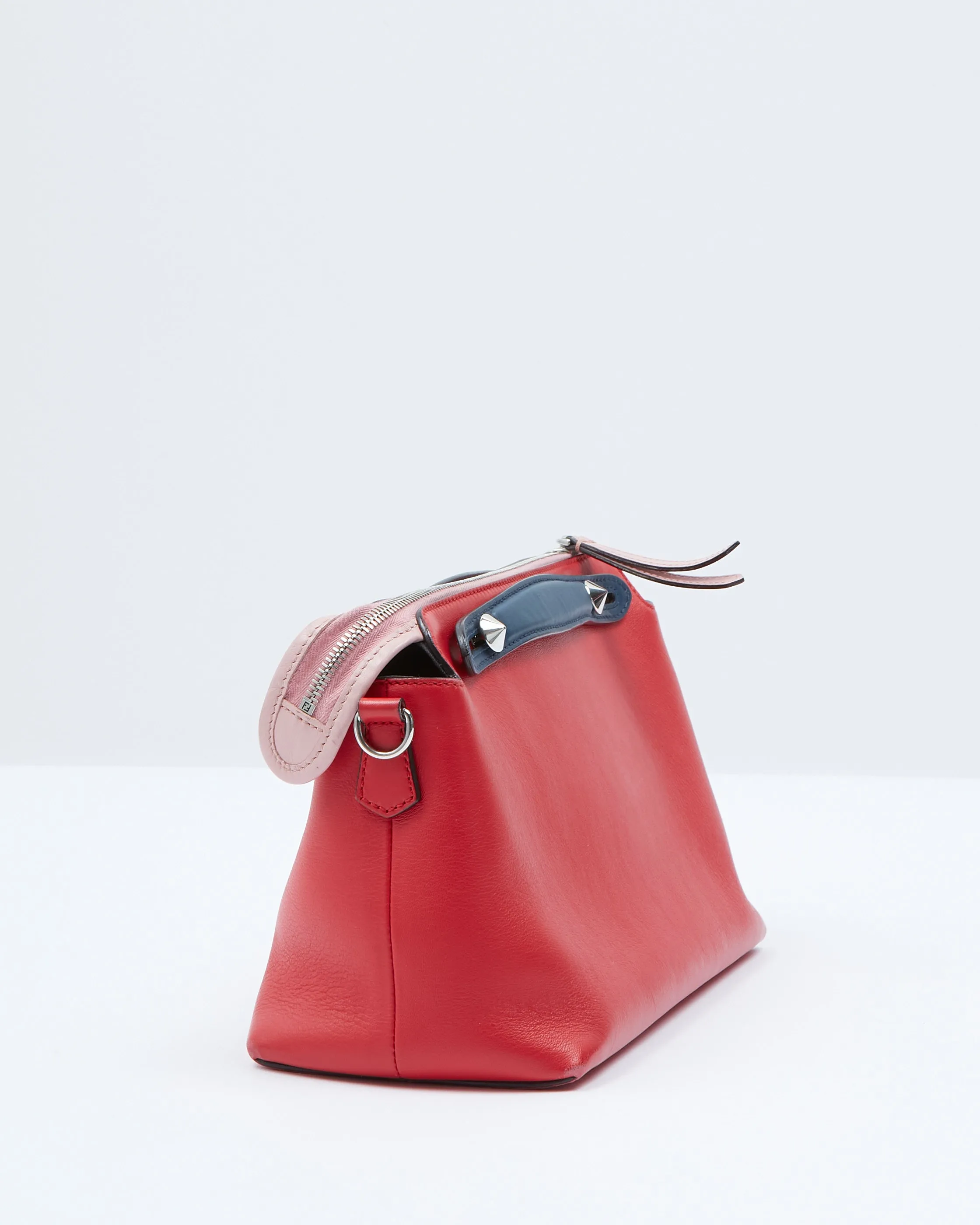 Fendi Red/Pink/Blue Leather Medium By The Way Bag