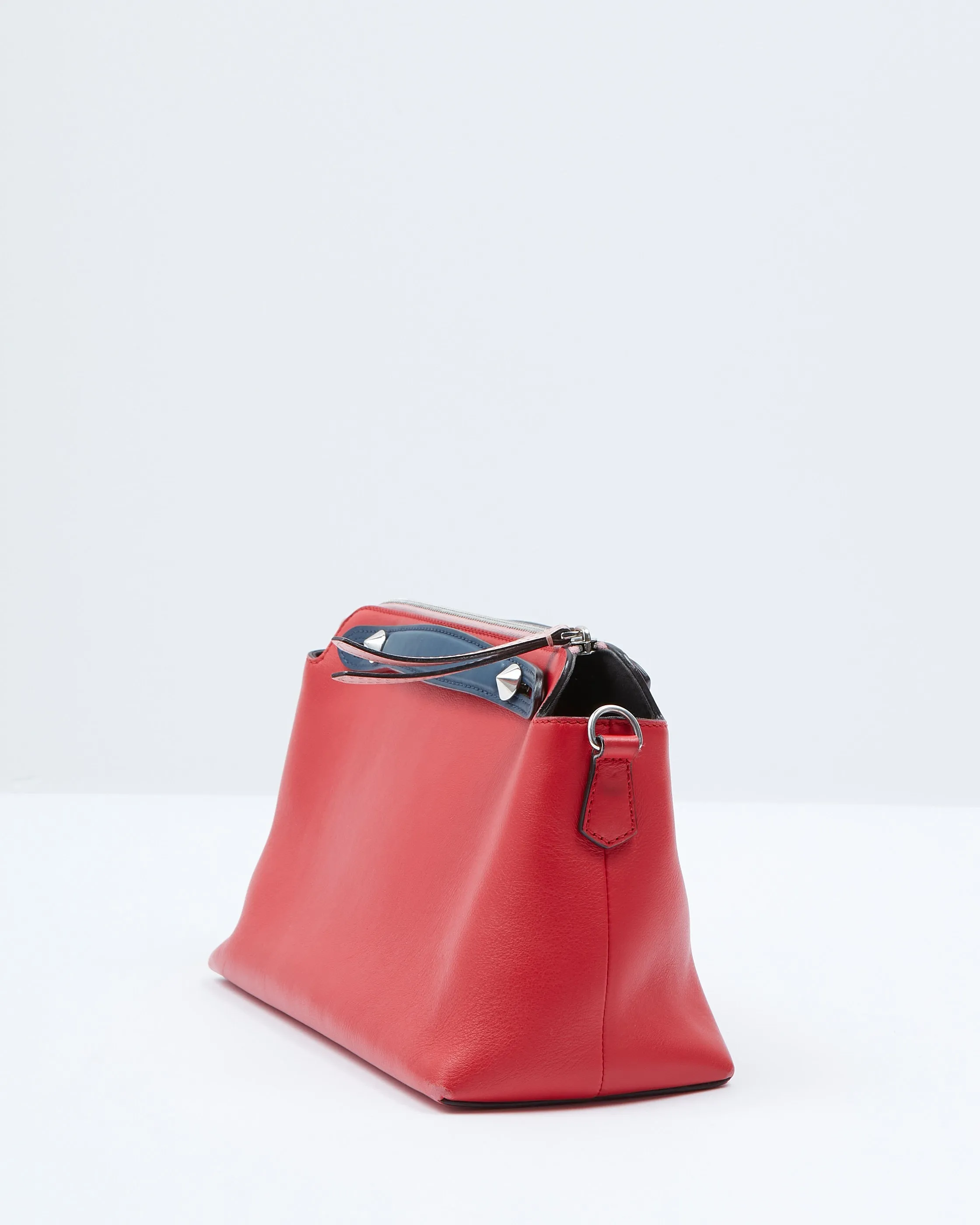 Fendi Red/Pink/Blue Leather Medium By The Way Bag