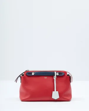 Fendi Red/Pink/Blue Leather Medium By The Way Bag