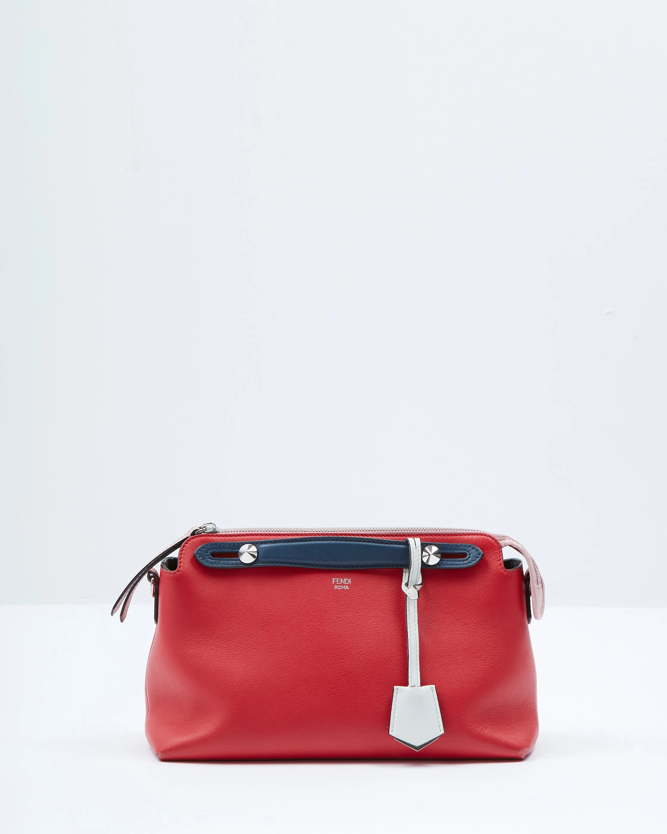Fendi Red/Pink/Blue Leather Medium By The Way Bag