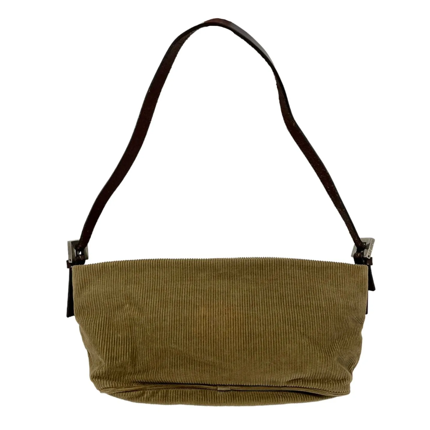 Fendi Tan Corduroy Minimum Shoulder Bag
