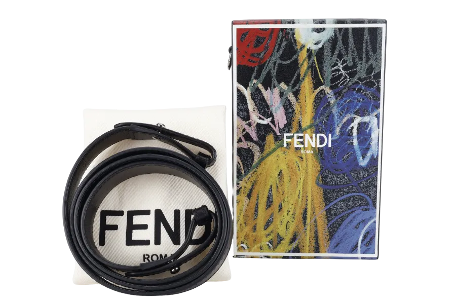 FENDI x NOEL FIELDING CROSSBODY BOX BAG WITH STRAP AND DUST COVER
