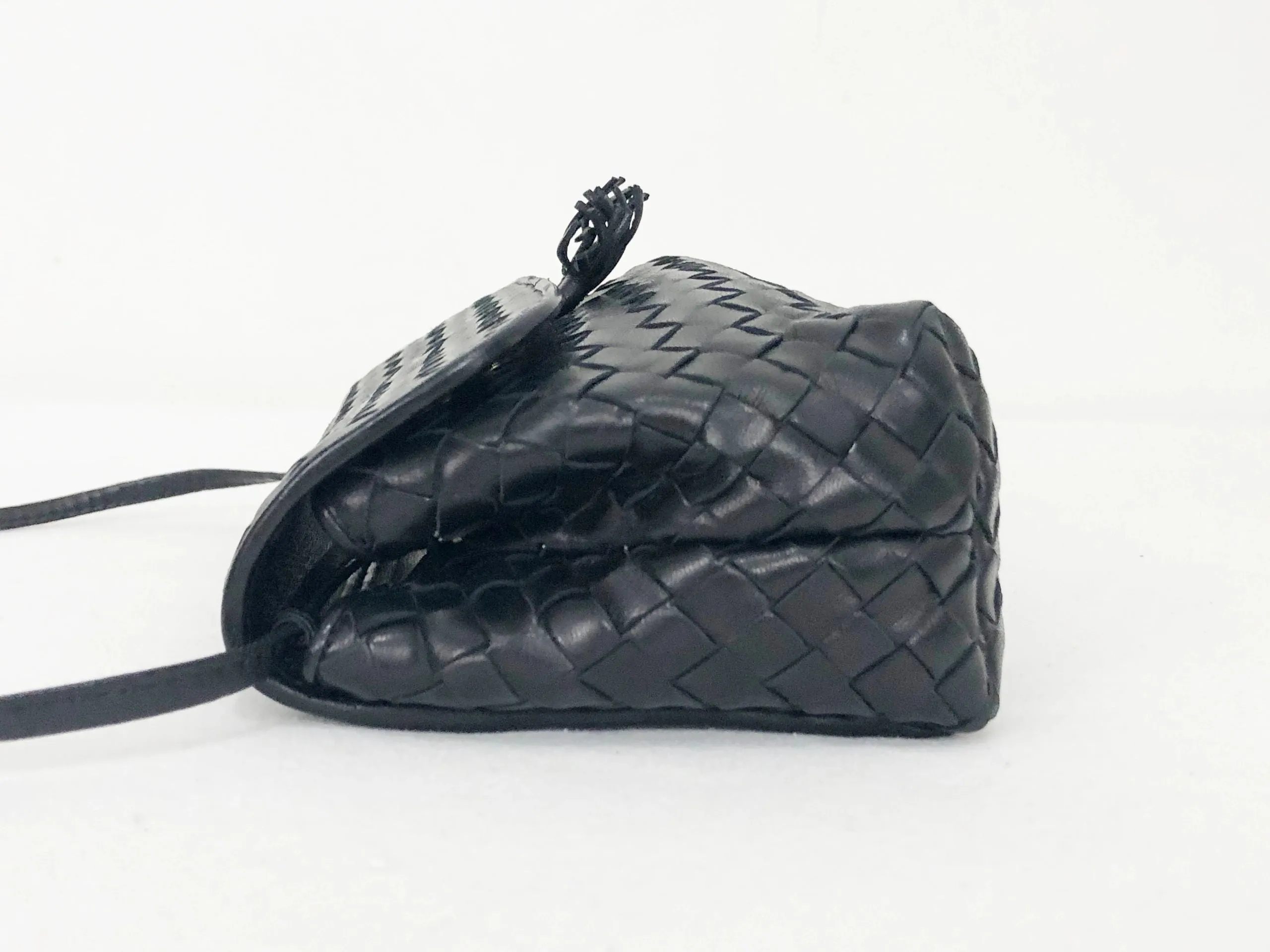 Flap Intrecciato Shoulder Bag