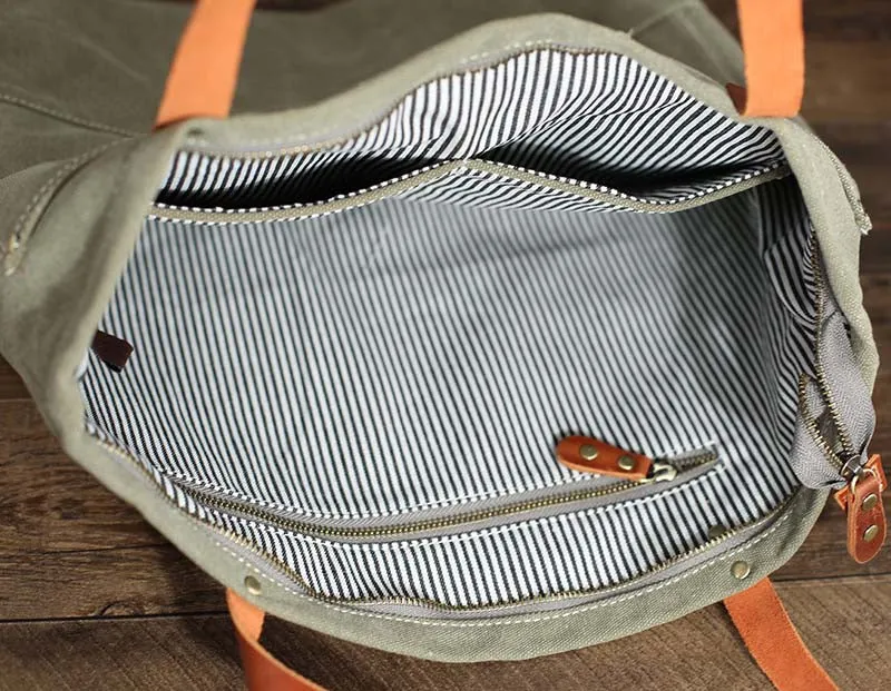 Flash Sale Canvas Tote Bag Canvas With Full Grain Leather Shoulder Bag Handmade Shopper Bag Beach Bag