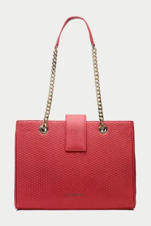 Francine BOSS PRINT LIPSTICK Red Leather Handbag