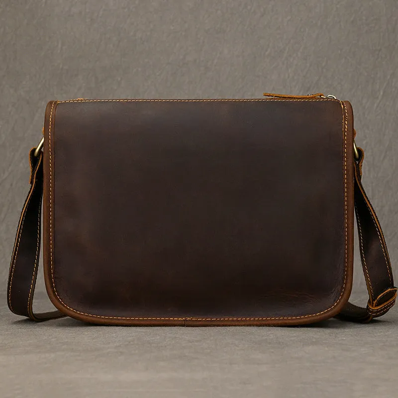 Full Grain Leather Mens Messenger Bag Handcrafted Leather Shoulder Bag Leather Satchel Bag Men Office Bag Work Briefcase