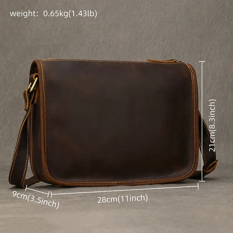 Full Grain Leather Mens Messenger Bag Handcrafted Leather Shoulder Bag Leather Satchel Bag Men Office Bag Work Briefcase