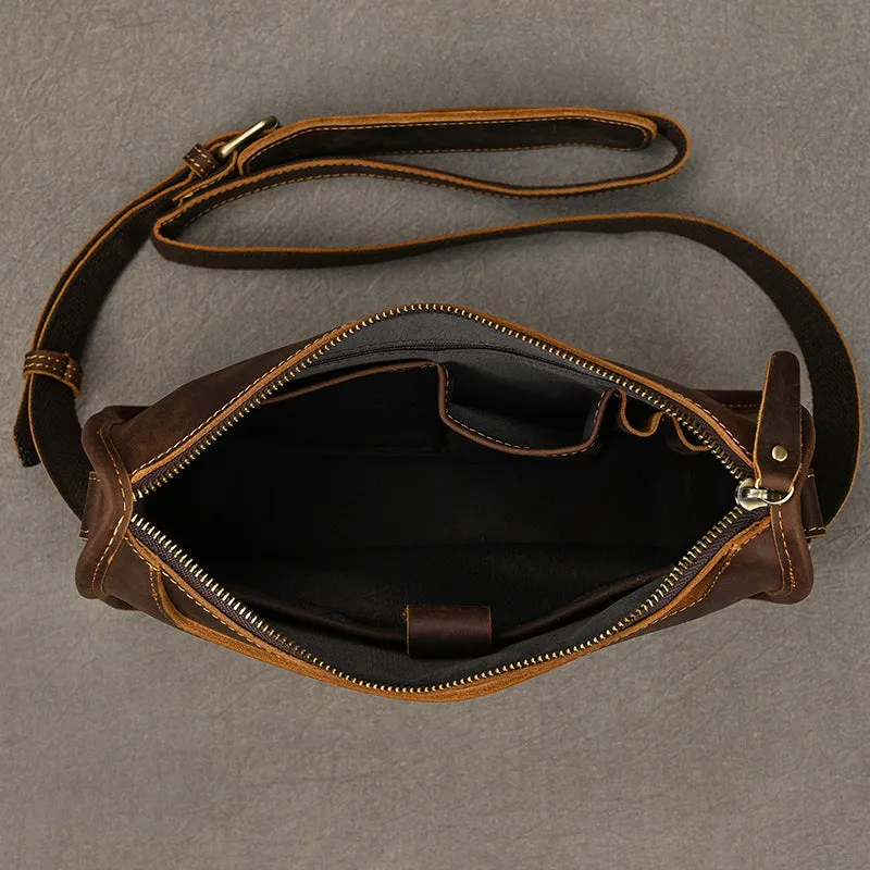 Full Grain Leather Mens Messenger Bag Handcrafted Leather Shoulder Bag Leather Satchel Bag Men Office Bag Work Briefcase