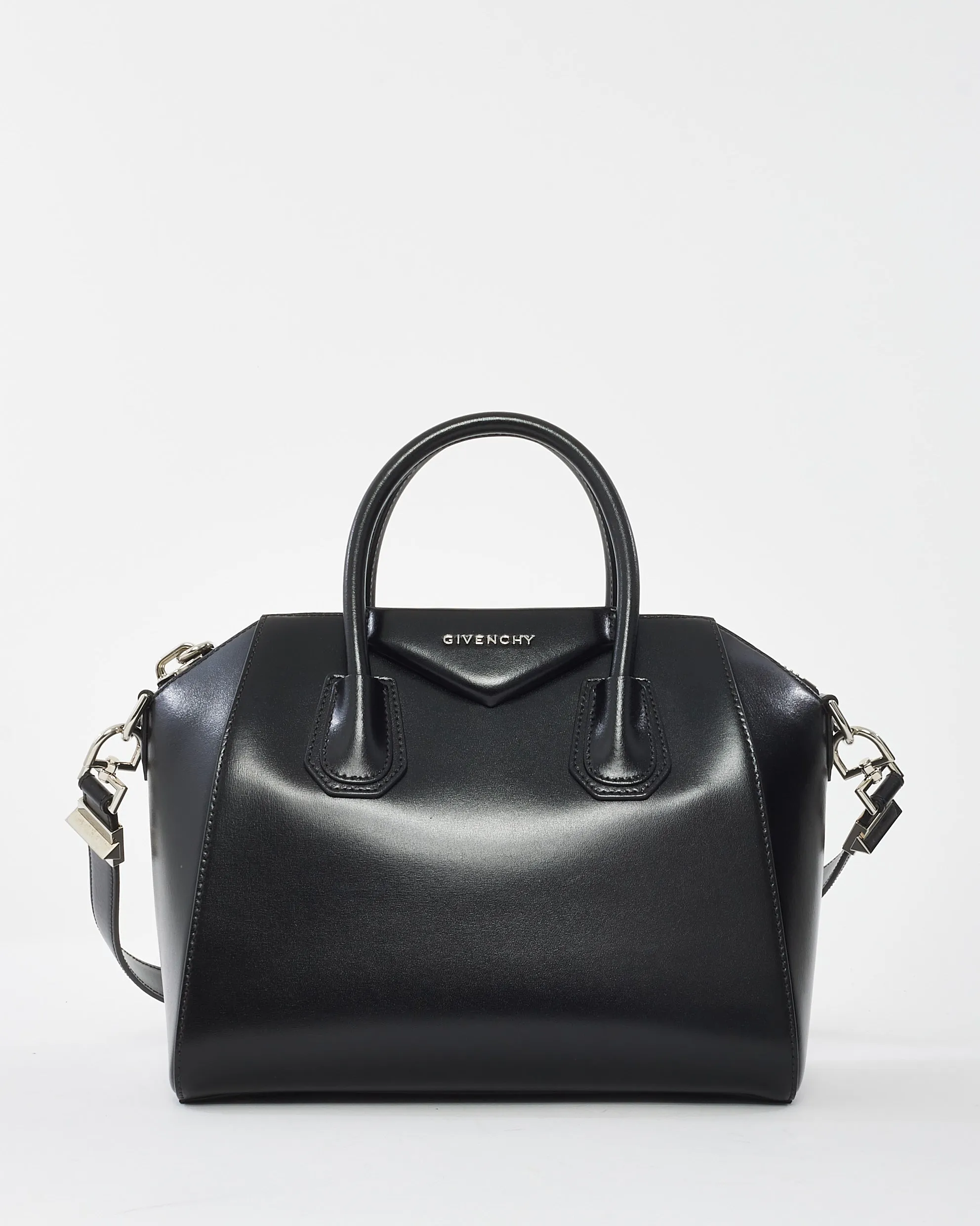 Givenchy Black Smooth Box Leather Antigona Small Tote Bag
