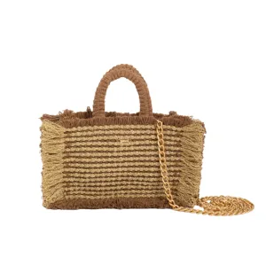 Gossypium Tote Bag Small - Tobacco & Gold