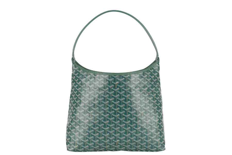 GOYARD BOHEME HOBO PANDA GREEN GOYARDINE CANVAS WITH SMALL POUCH AND DUST COVER