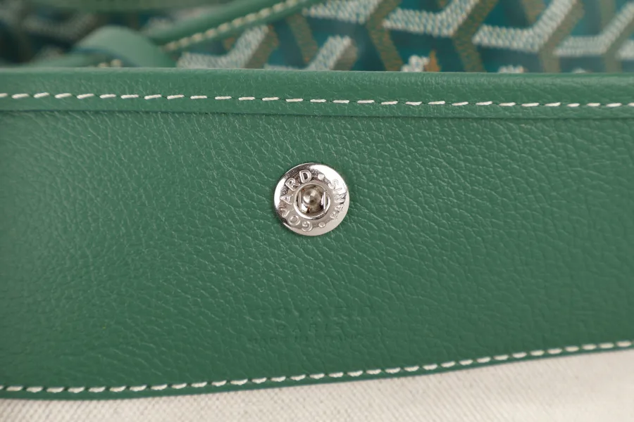 GOYARD BOHEME HOBO PANDA GREEN GOYARDINE CANVAS WITH SMALL POUCH AND DUST COVER