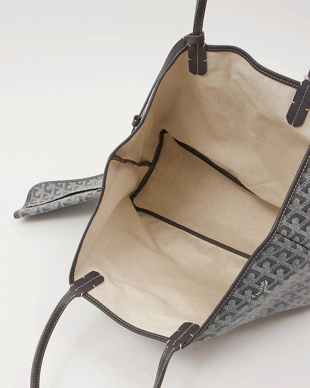 Goyard Grey Goyardine Saint Louis PM Tote Bag