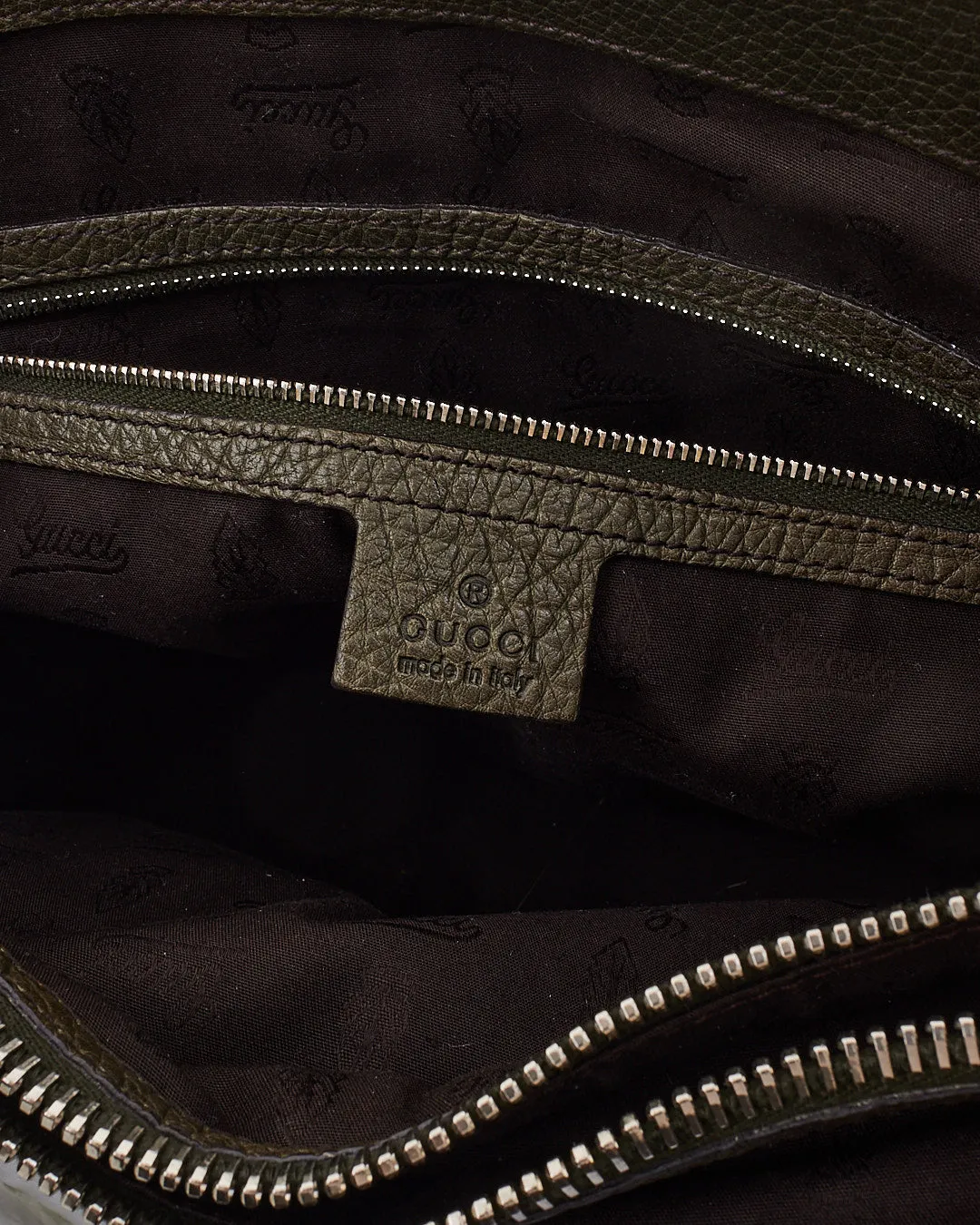 Gucci Beige GG Canvas Bamboo Libeccio Tote Bag