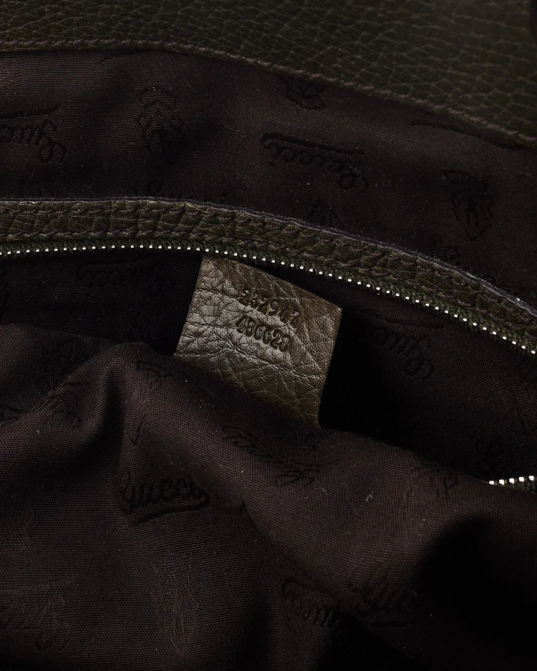Gucci Beige GG Canvas Bamboo Libeccio Tote Bag