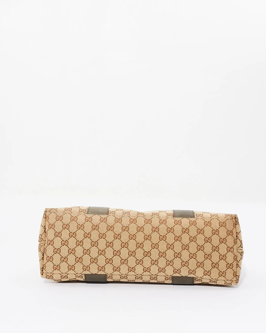 Gucci Beige GG Canvas Bamboo Libeccio Tote Bag