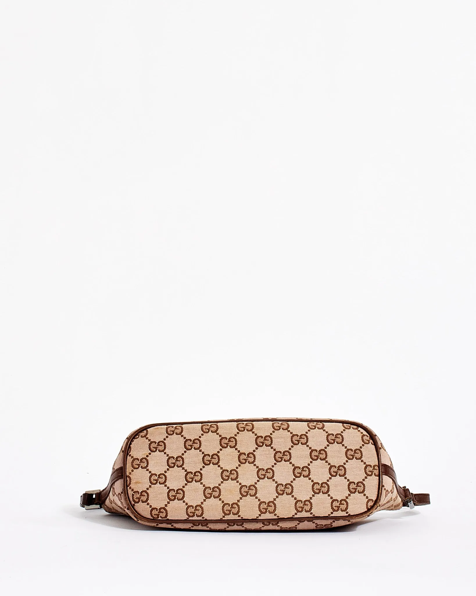 Gucci Beige/Brown GG Monogram Canvas Boat Pochette