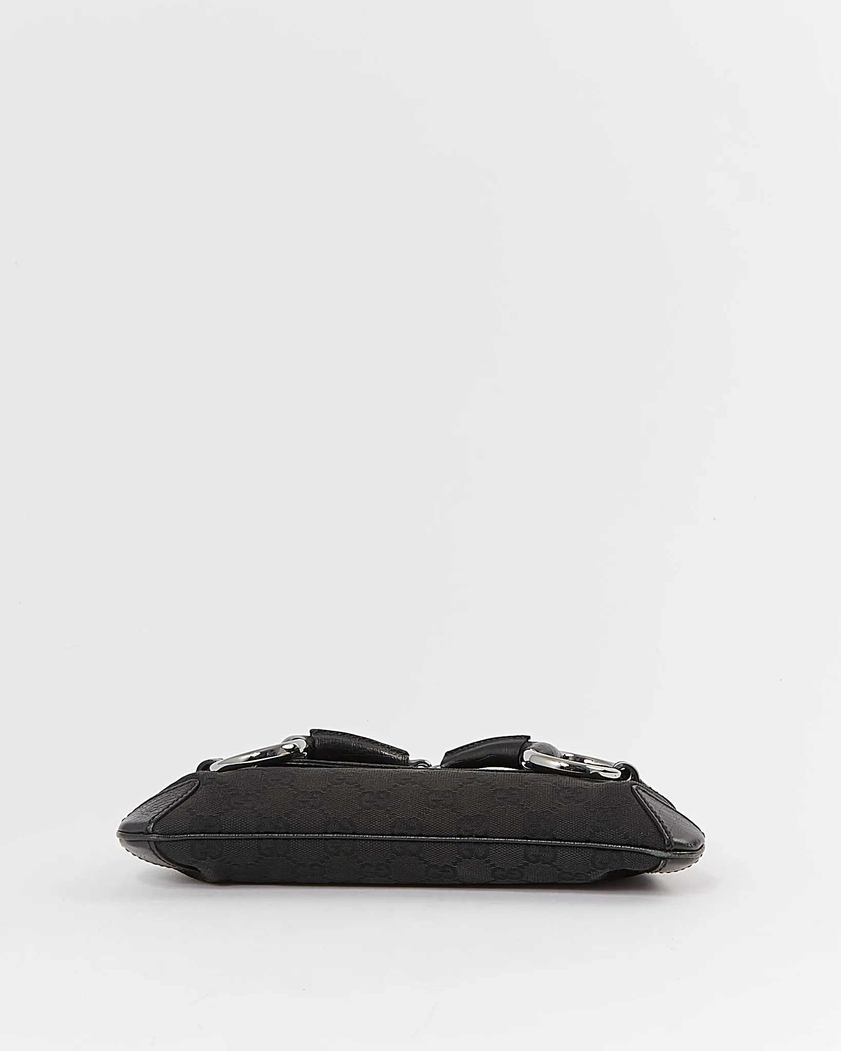 Gucci Black GG Canvas Horsebit Clutch