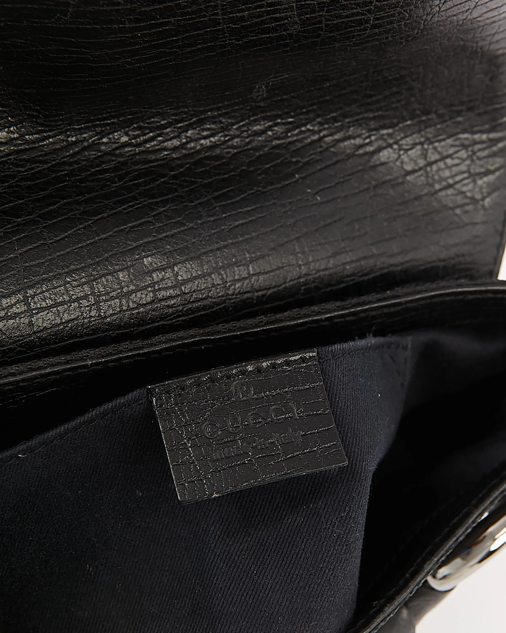 Gucci Black GG Canvas Horsebit Clutch