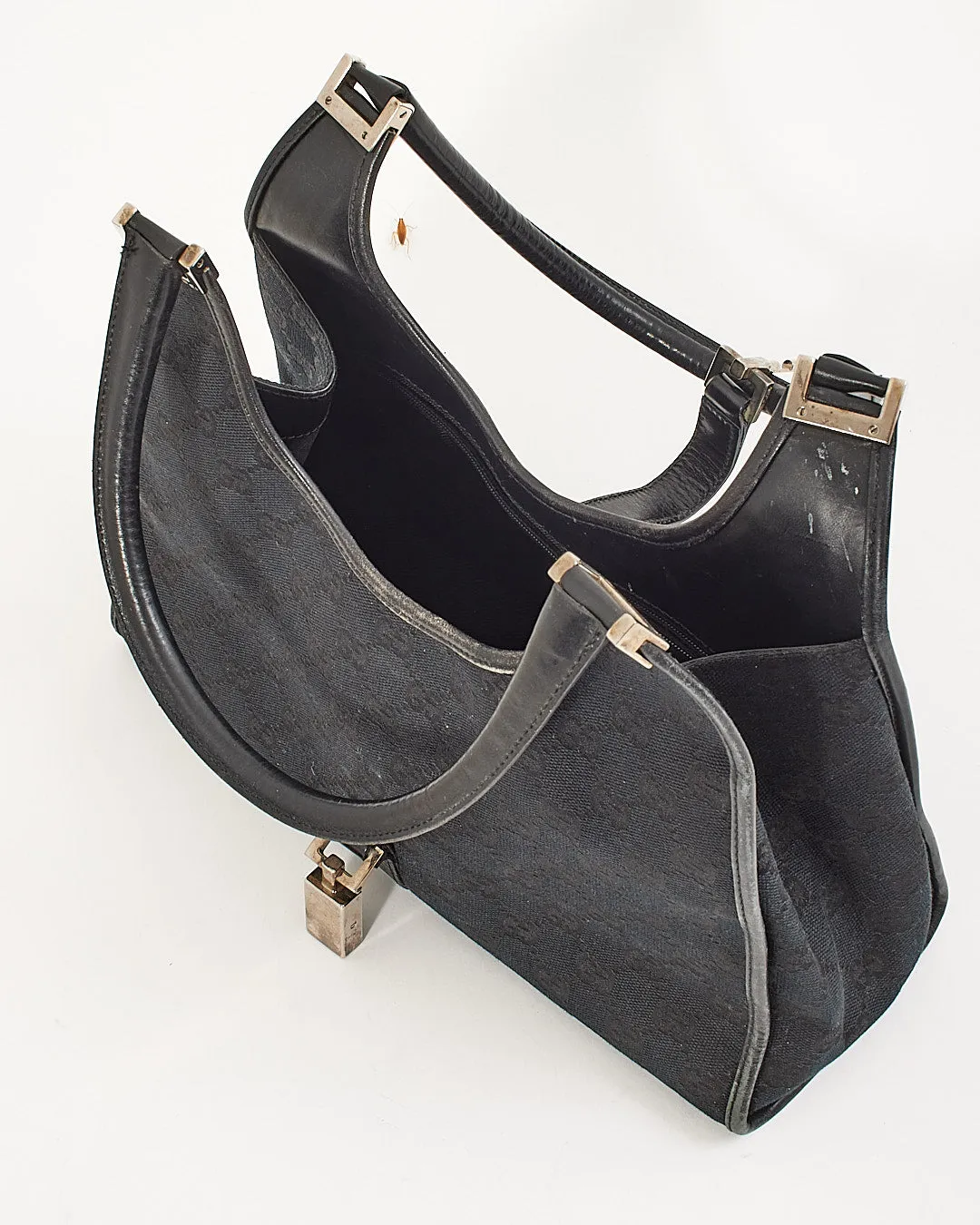 Gucci Black GG Canvas Jackie Hobo Shoulder Bag