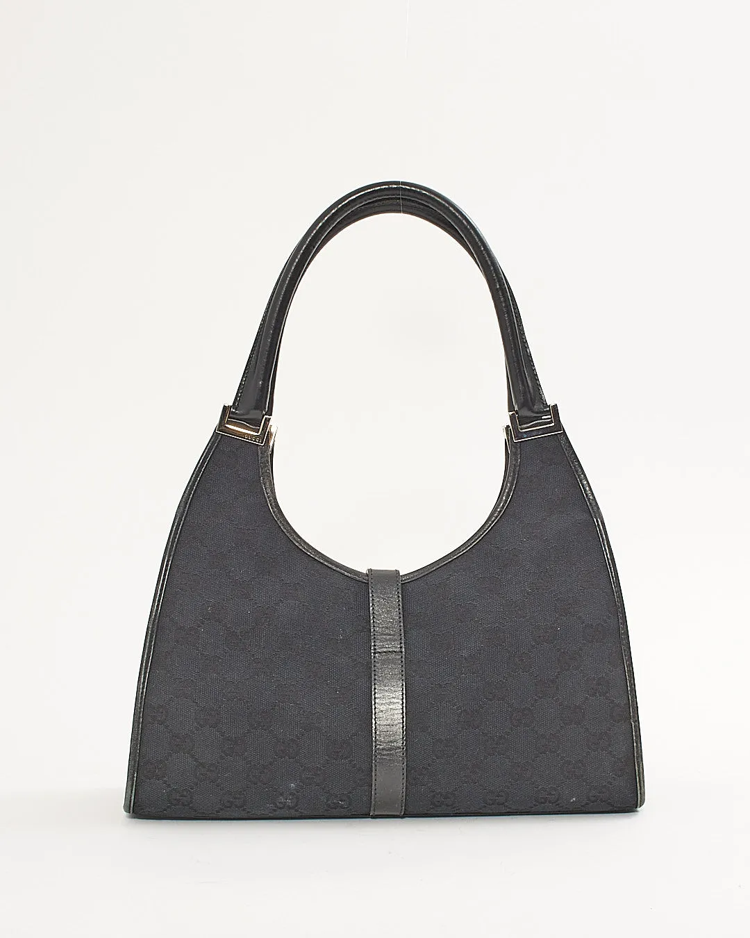 Gucci Black GG Canvas Jackie Hobo Shoulder Bag