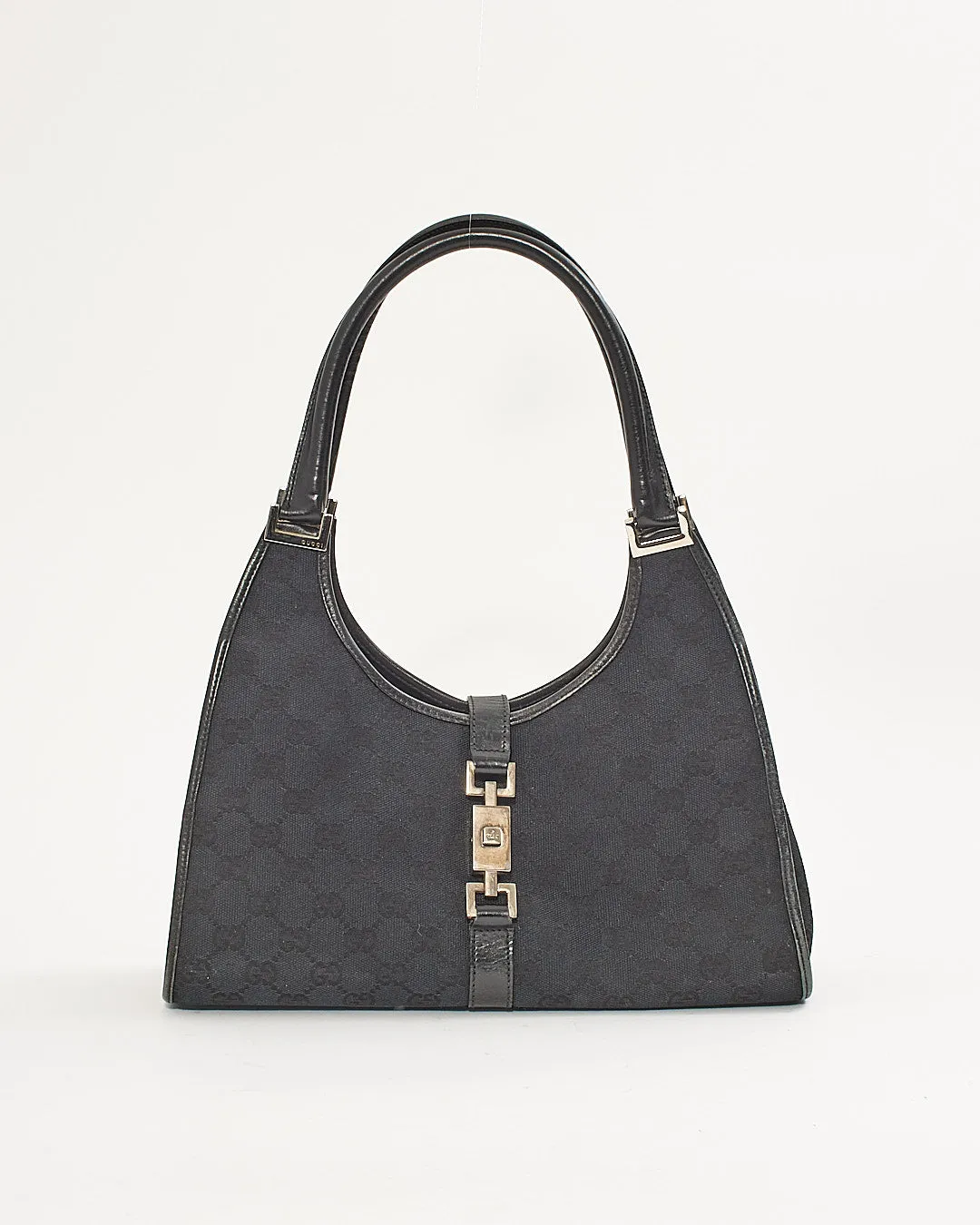 Gucci Black GG Canvas Jackie Hobo Shoulder Bag