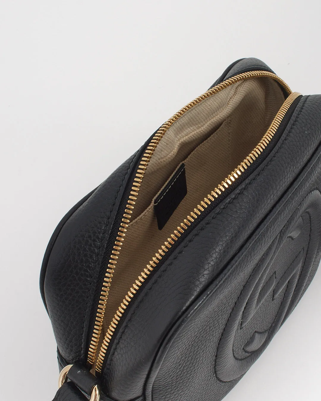 Gucci Black Pebbled Leather Soho Disco Bag