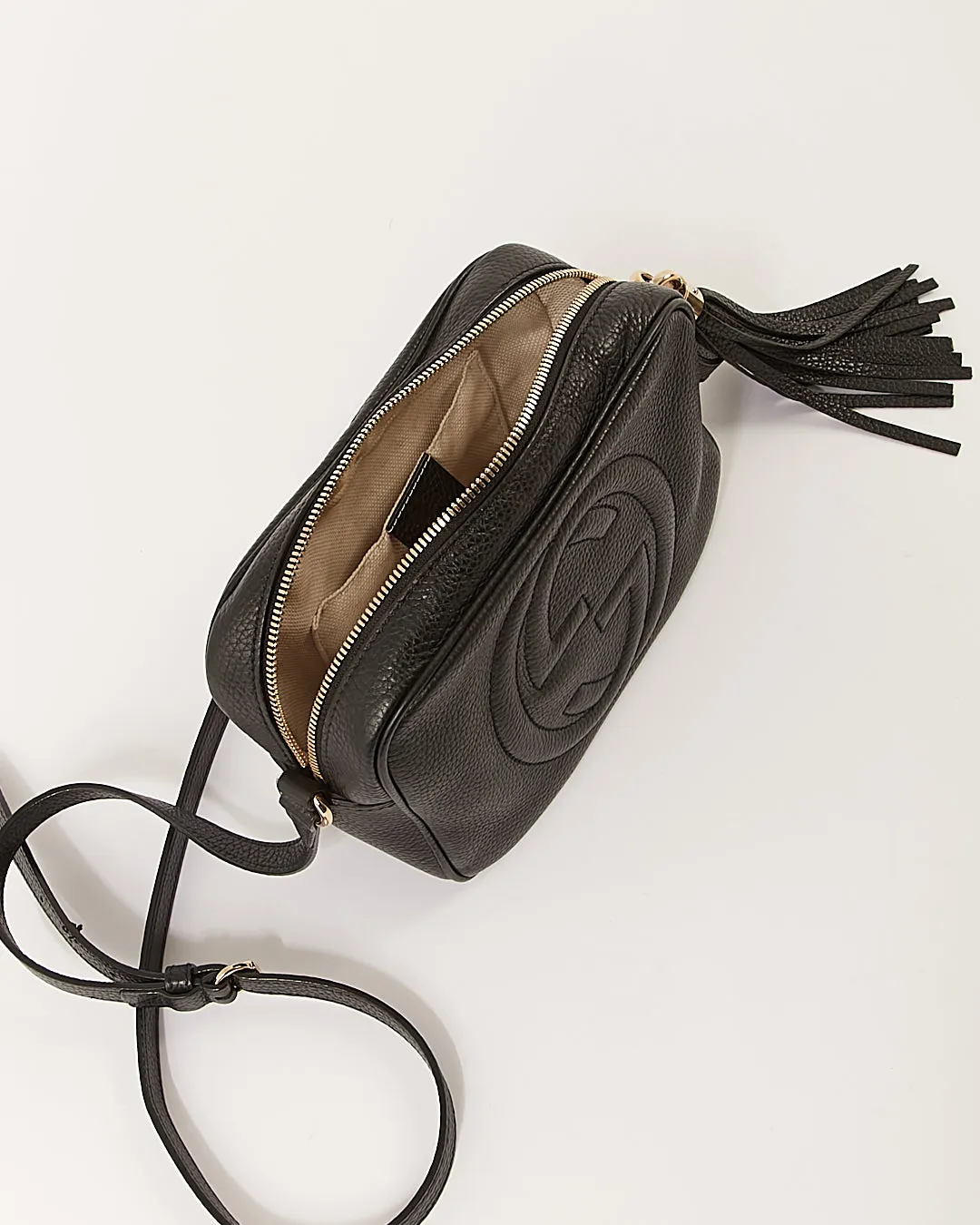 Gucci Black Pebbled Leather Soho Disco Crossbody Bag