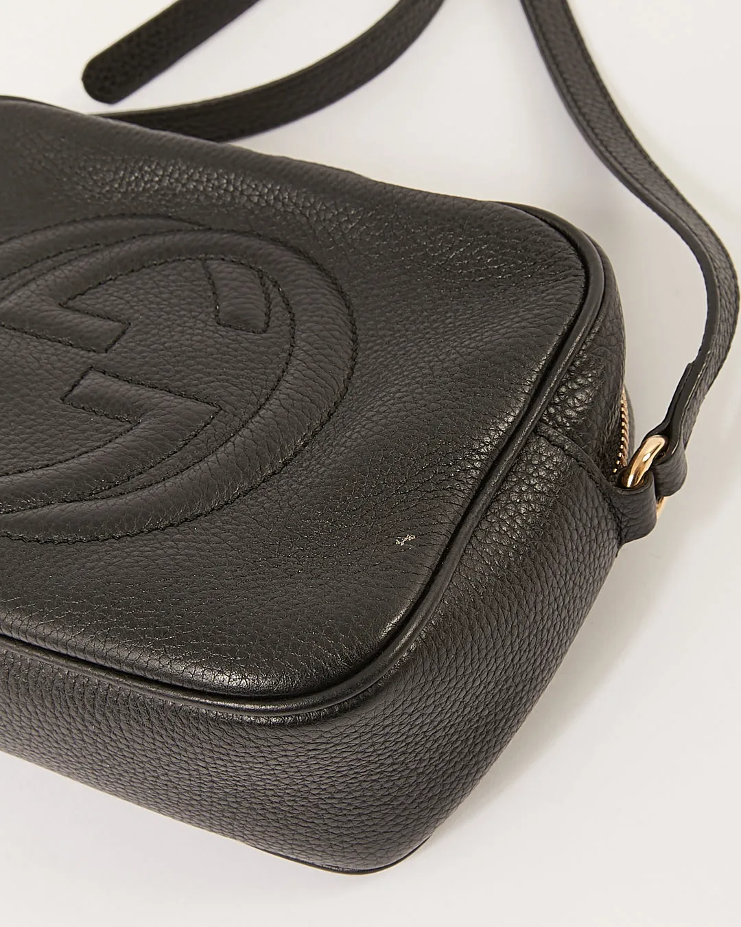 Gucci Black Pebbled Leather Soho Disco Crossbody Bag