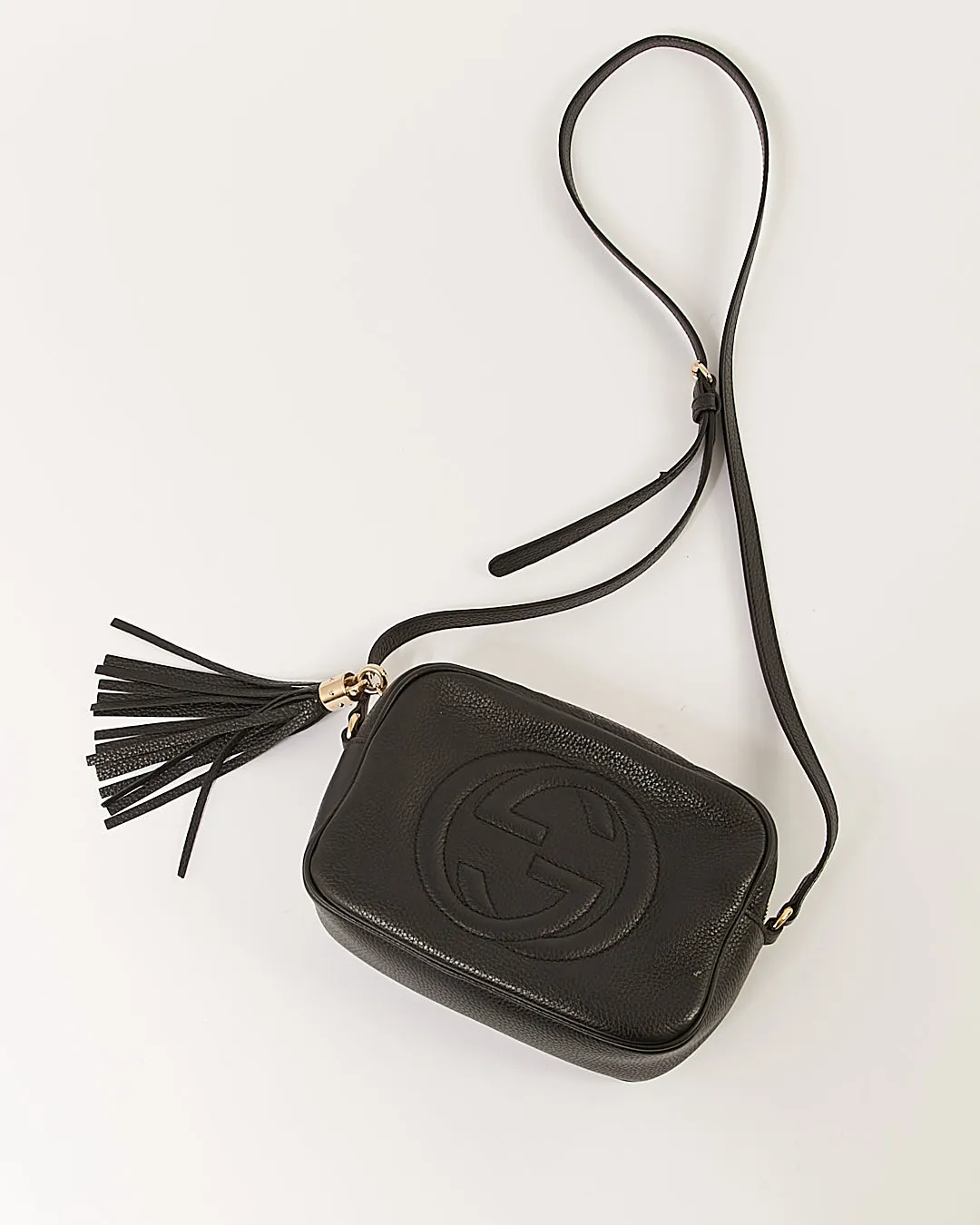 Gucci Black Pebbled Leather Soho Disco Crossbody Bag