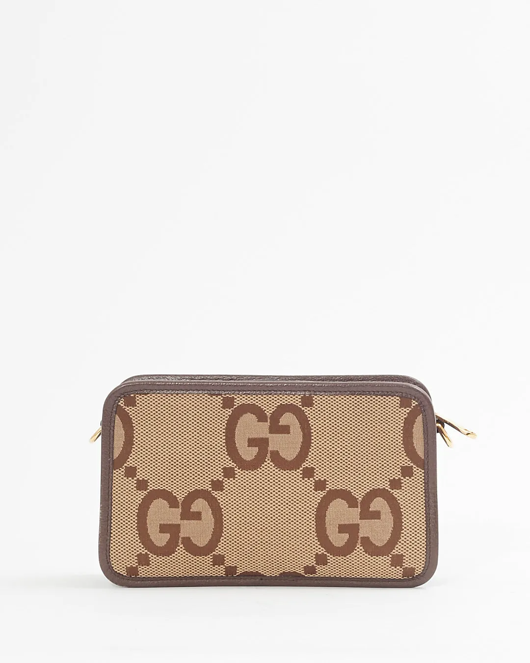 Gucci Brown Giant Monogram Canvas Camera Web Camera Bag