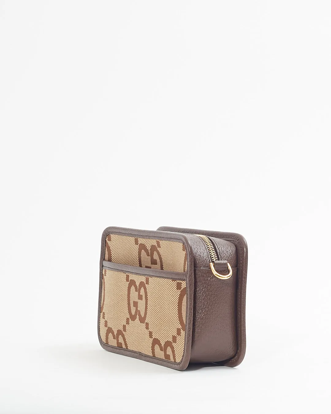 Gucci Brown Giant Monogram Canvas Camera Web Camera Bag