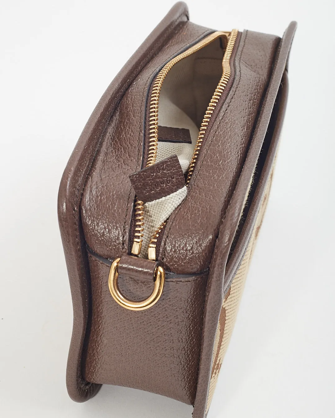Gucci Brown Giant Monogram Canvas Camera Web Camera Bag