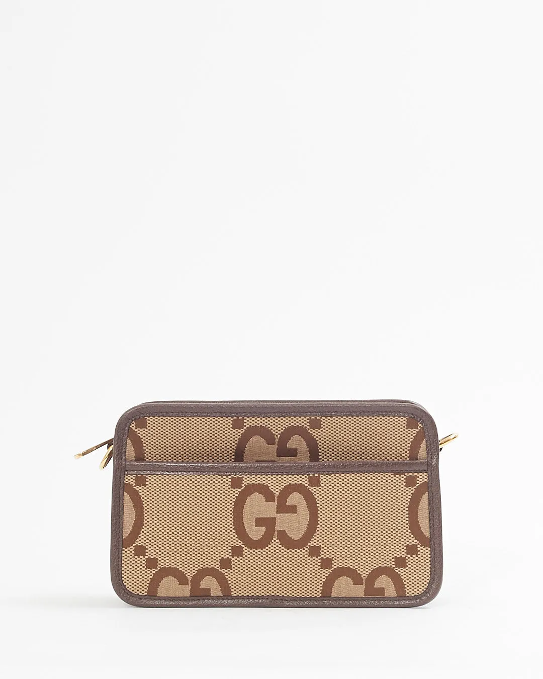 Gucci Brown Giant Monogram Canvas Camera Web Camera Bag