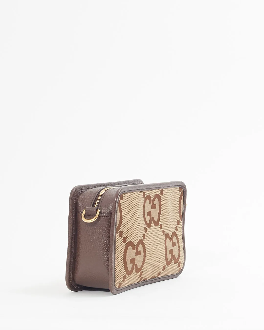 Gucci Brown Giant Monogram Canvas Camera Web Camera Bag