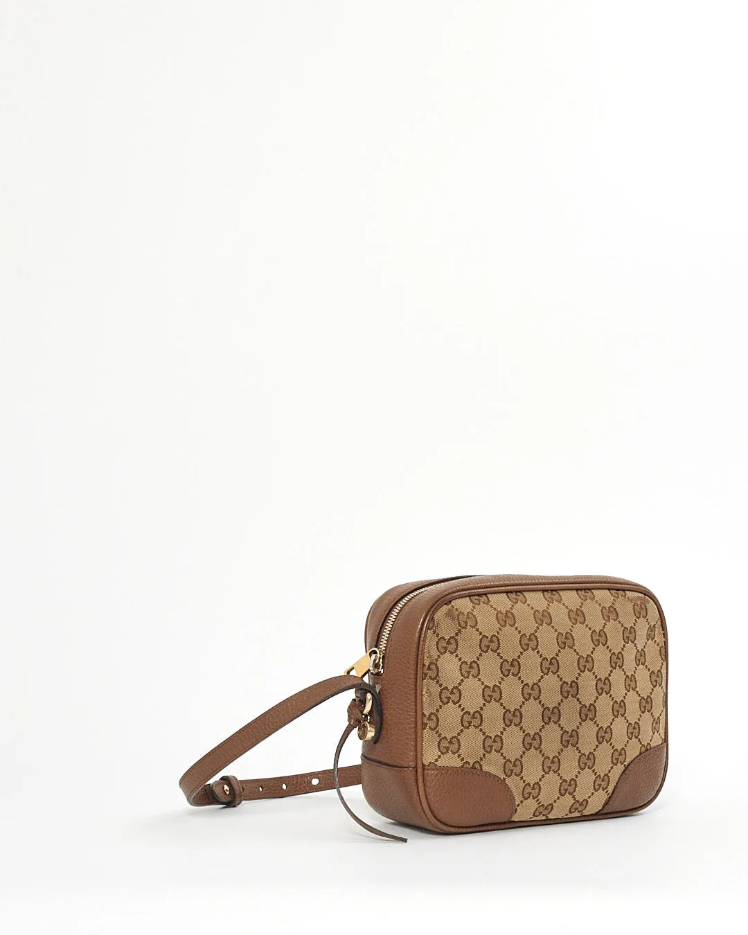 Gucci Brown Monogram Canvas Bree Camera Crossbody Bag