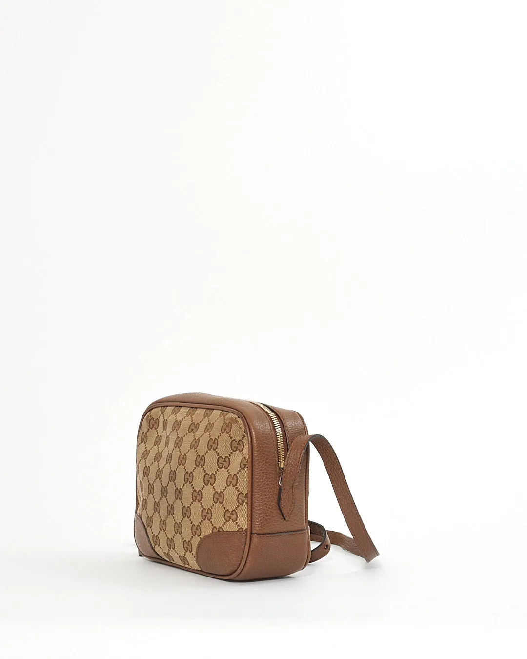 Gucci Brown Monogram Canvas Bree Camera Crossbody Bag